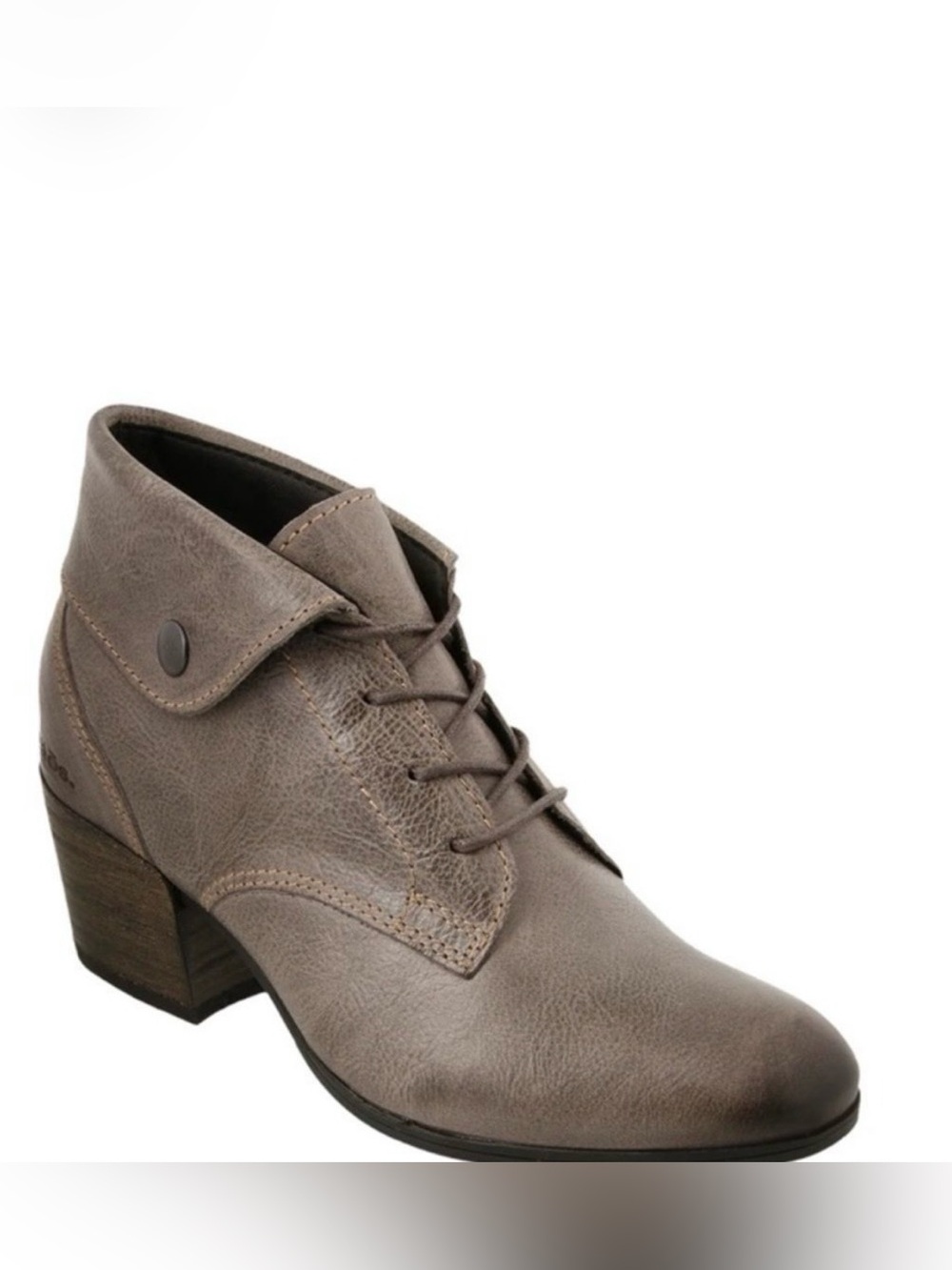 Taos Scribe Lace-Up Ankle Grey Leather Ankle Booties Size 38 EU or US 7-7.5 EUC